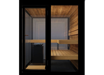 ThermaSol Vue 4-Person Outdoor Mirrored Glass Sauna [Made-To-Order] [14-VUEDL/R] (SAK84963) SAKSBY WHOLESALE