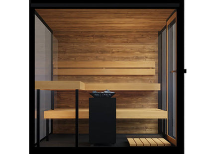 ThermaSol Vue 4-Person Outdoor Mirrored Glass Sauna [Made-To-Order] [14-VUEDL/R] (SAK84963) SAKSBY WHOLESALE