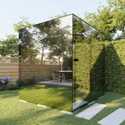 ThermaSol Vue 4-Person Outdoor Mirrored Glass Sauna [Made-To-Order] [14-VUEDL/R] (SAK84963) SAKSBY WHOLESALE