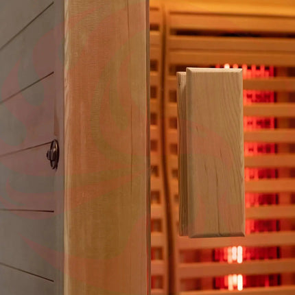 Rövia Luma 2-Person Indoor Hybrid Sauna Room With Infrared And 3.5KW Steam Heaters (SAK83750) - Phoenix Fire Art Store