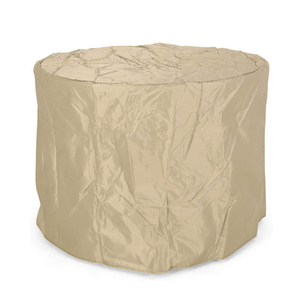 Alora 32" Transitional Outdoor Concrete Round Propane Fire Pit Table, Gray (SAK48268)