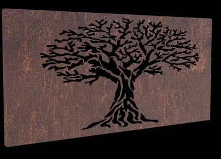 Laser-Cut Tree of Life Corten Steel Modular Panel Set - FREE SHIPPING MK Design Elements