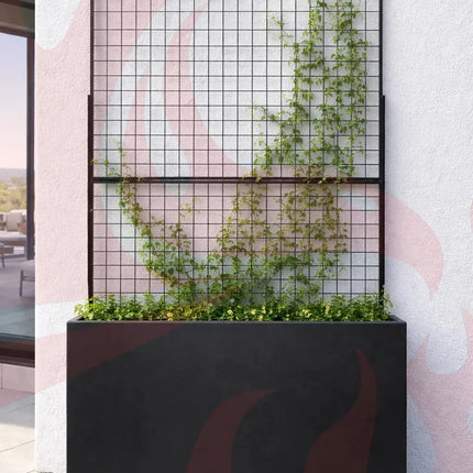 Steel Edge Planter with Trellis - FREE SHIPPING! - Phoenix Fire Art Store