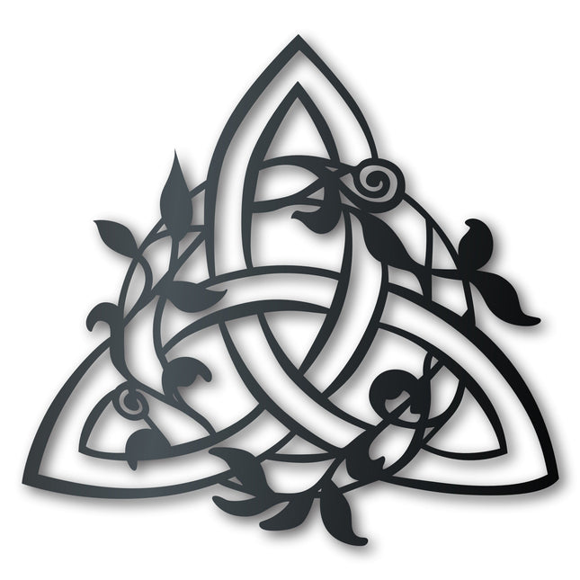 Metal Triquetra Wall Art - Metal Celtic Sign - 14 Color Options