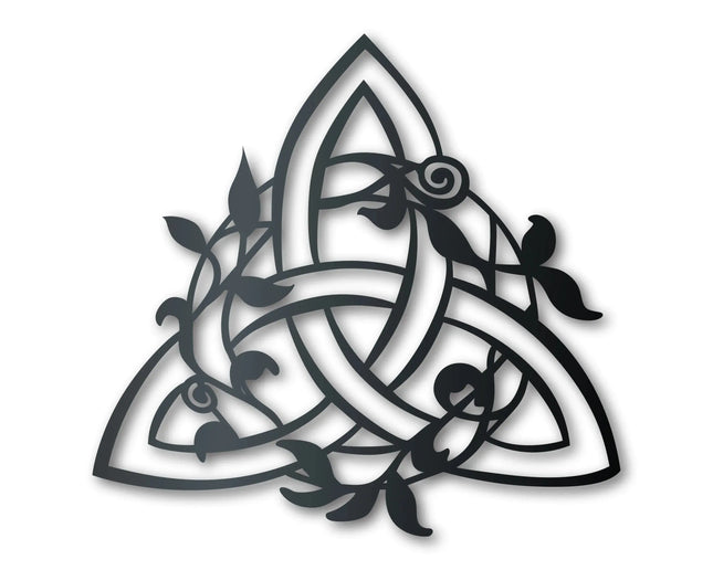 Metal Triquetra Wall Art - Metal Celtic Sign - 14 Color Options - Phoenix Fire Art Store