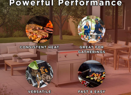 TrueFlame 30" Freestanding Gas Griddle Grill With Cart [TFG30] (SAK89234) SAKSBY WHOLESALE