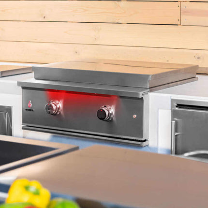 TrueFlame 30" Premium Built-In Stainless Gas Griddle Grill [TFG30] (SAK85362) SAKSBY WHOLESALE