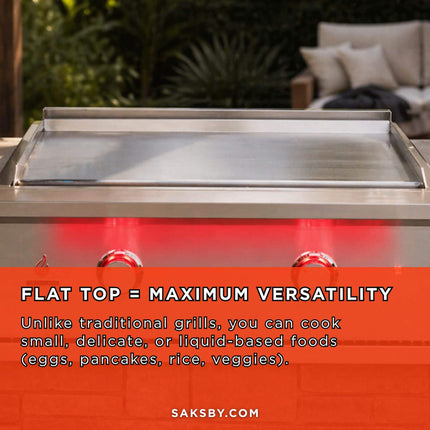 TrueFlame 30" Premium Built-In Stainless Gas Griddle Grill [TFG30] (SAK85362) SAKSBY WHOLESALE