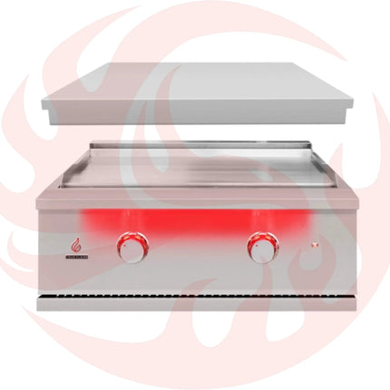 TrueFlame 30" Premium Built-In Stainless Gas Griddle Grill [TFG30] (SAK85362) - Phoenix Fire Art Store