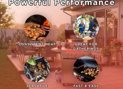 TrueFlame Built-In Stainless Steel Freestanding Gas Grills With Deluxe Cart [TF25/32/40] (SAK76845) SAKSBY WHOLESALE