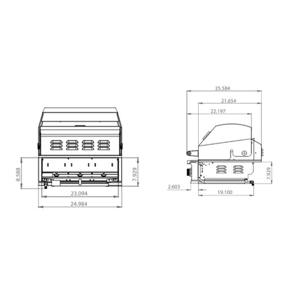 TrueFlame E-Series Stainless Steel Gas Freestanding Grill With Cart [TFE25/32] (SAK96473) SAKSBY WHOLESALE