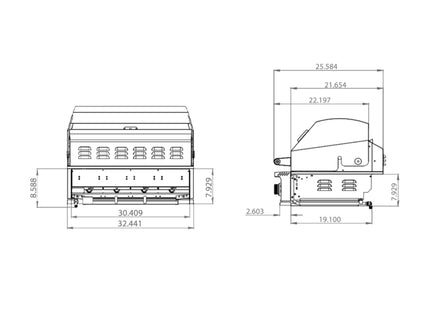 TrueFlame E-Series Built-In Stainless Steel Gas Grill [TFE25/32] (SAK13784) SAKSBY WHOLESALE