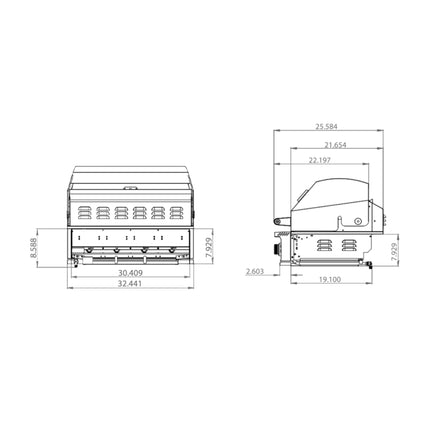 TrueFlame E-Series Built-In Stainless Steel Gas Grill [TFE25/32] (SAK13784) SAKSBY WHOLESALE