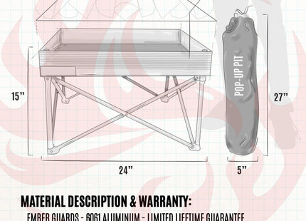 Portable Pop-Up Fire Pit - Go Anywhere Kit - Phoenix Fire Art Store
