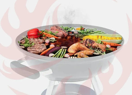 Arteflame 18″ Two-Piece Flat-Top Kit — Fits Weber® Kettle Charcoal Grills (Griddle Ring + Center Grill Grate) - Phoenix Fire Art Store
