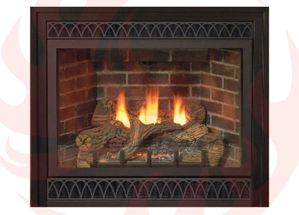 White Mountain Hearth Tahoe Propane Gas Direct Vent Deluxe Fireplace With Switch And Blower [DVD36FP] (SAK98471) - Phoenix Fire Art Store