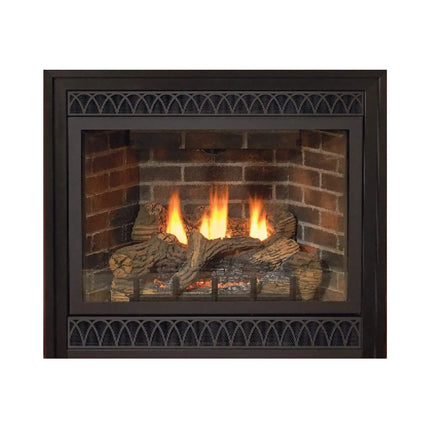 White Mountain Hearth Tahoe Propane Gas Direct Vent Deluxe Fireplace With Switch And Blower [DVD36FP] (SAK98471) - Phoenix Fire Art Store