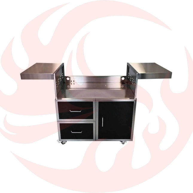 Wildfire Outdoor Living Black Stainless Steel Outdoor Grill Cart (SAK98231) - Phoenix Fire Art Store
