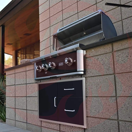 Wildfire Outdoor Living Ranch Pro 304 Stainless Steel Propane Gas Grill, 36" (WF-PRO36G-RH-LP) (SAK28346) - Phoenix Fire Art Store