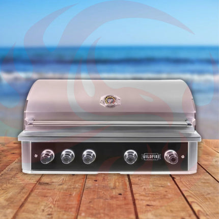 Wildfire Outdoor Living Ranch Pro 304 Stainless Steel Propane Gas Grill, 42" (WF-PRO42G-RH-LP) (SAK50263) - Phoenix Fire Art Store