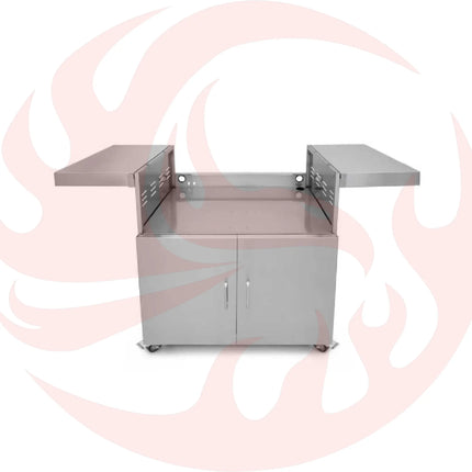 Wildfire Outdoor Living Stainless Steel Outdoor Grill Cart With Propane Tank Slide Out Door (SAK71546) - Phoenix Fire Art Store