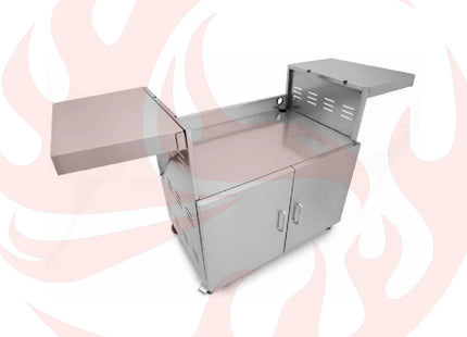 Wildfire Outdoor Living Stainless Steel Outdoor Grill Cart With Propane Tank Slide Out Door (SAK71546) - Phoenix Fire Art Store