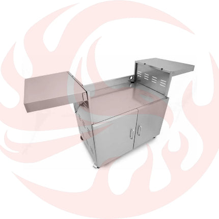 Wildfire Outdoor Living Stainless Steel Outdoor Grill Cart With Propane Tank Slide Out Door (SAK71546) - Phoenix Fire Art Store